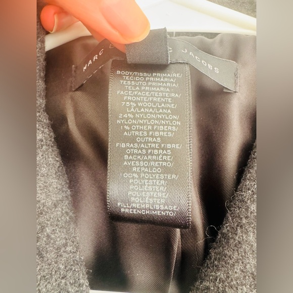 NWT Marc by Marc Jacobs CAVIAR GREY Wool Coat Sz 2 - Picture 10 of 10